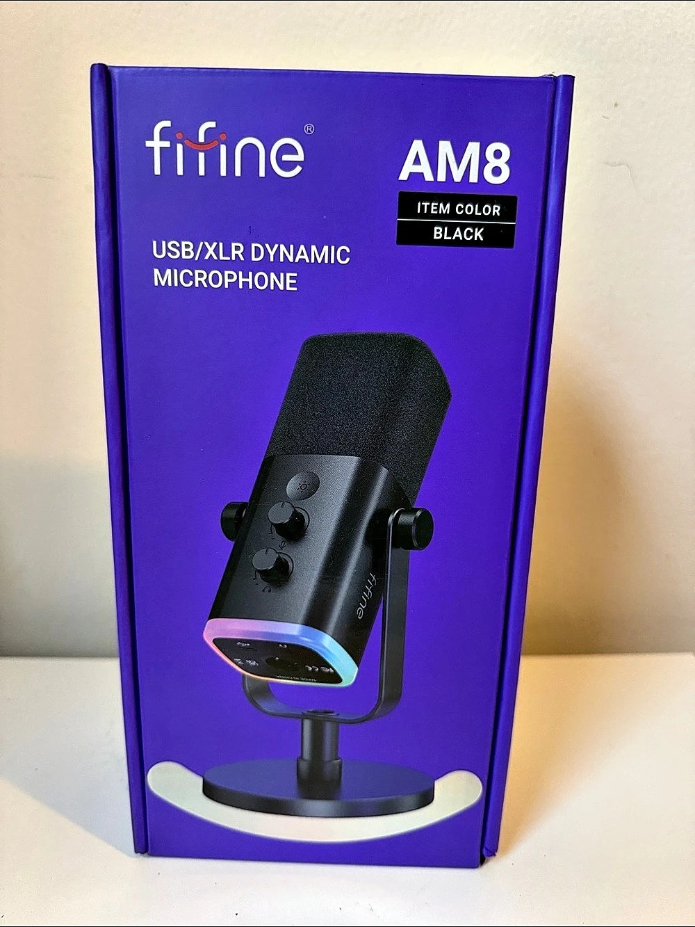 FIFINE AM8 USB/XLR Dynamic Microphone Black & Purple